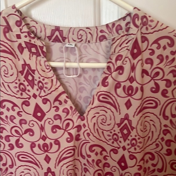 Maxi dress pink and cream Patterned women’s XXL - Picture 4 of 9